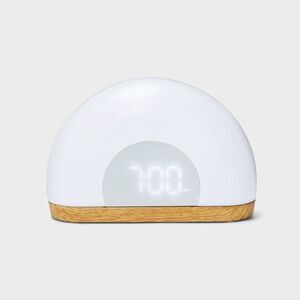 Pillowfort Wake Up Light Wood Kids Nightlight Sunrise Alarm New READ